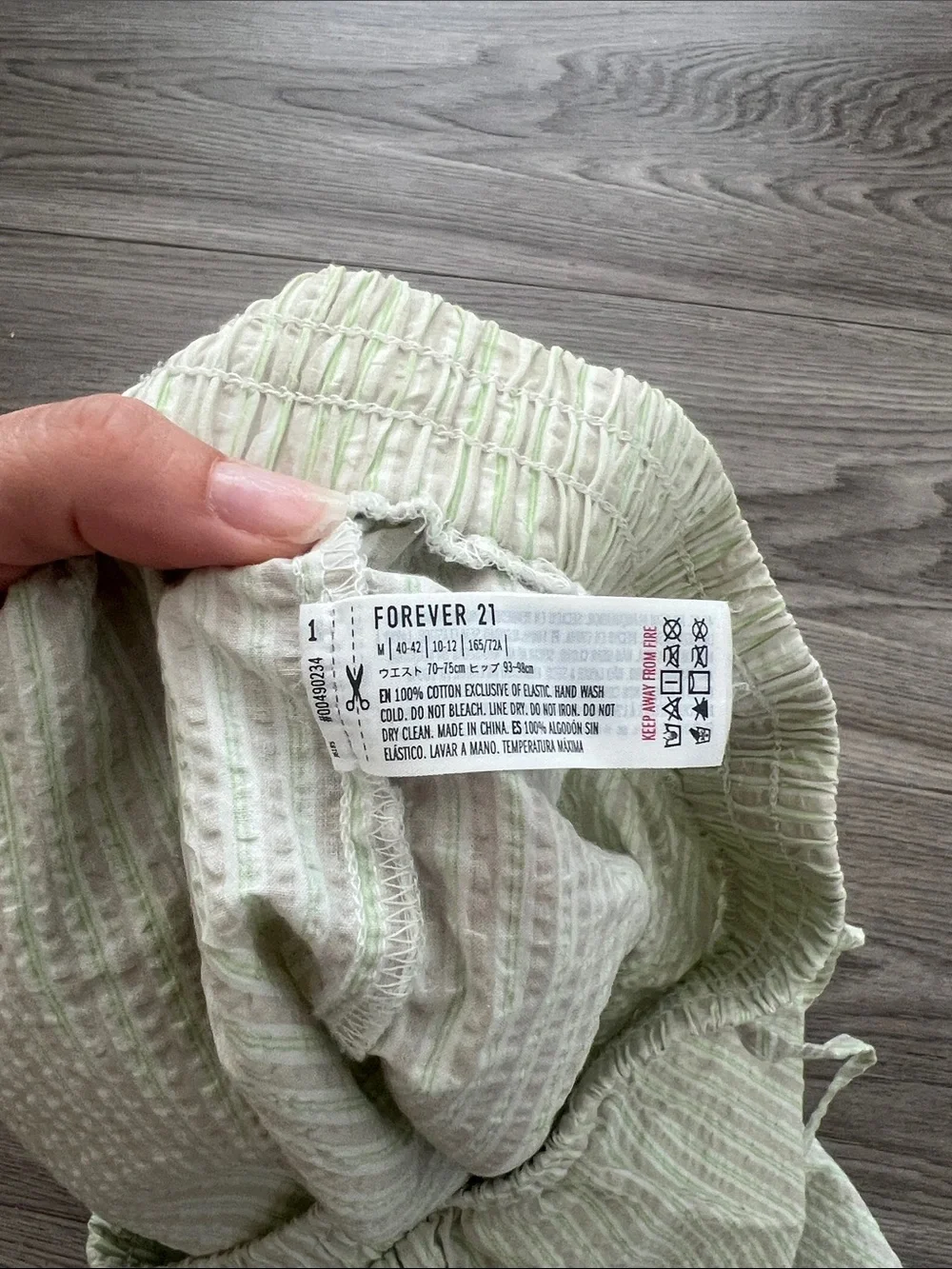 Forever 21 Green Striped Women's Drawstring Shorts